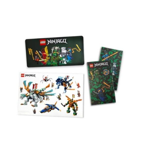The Ultimate Ninjago Fan Bundle: Tin Sign, Stickers, Bag Tags, Book, Magazine, - Picture 2 of 6
